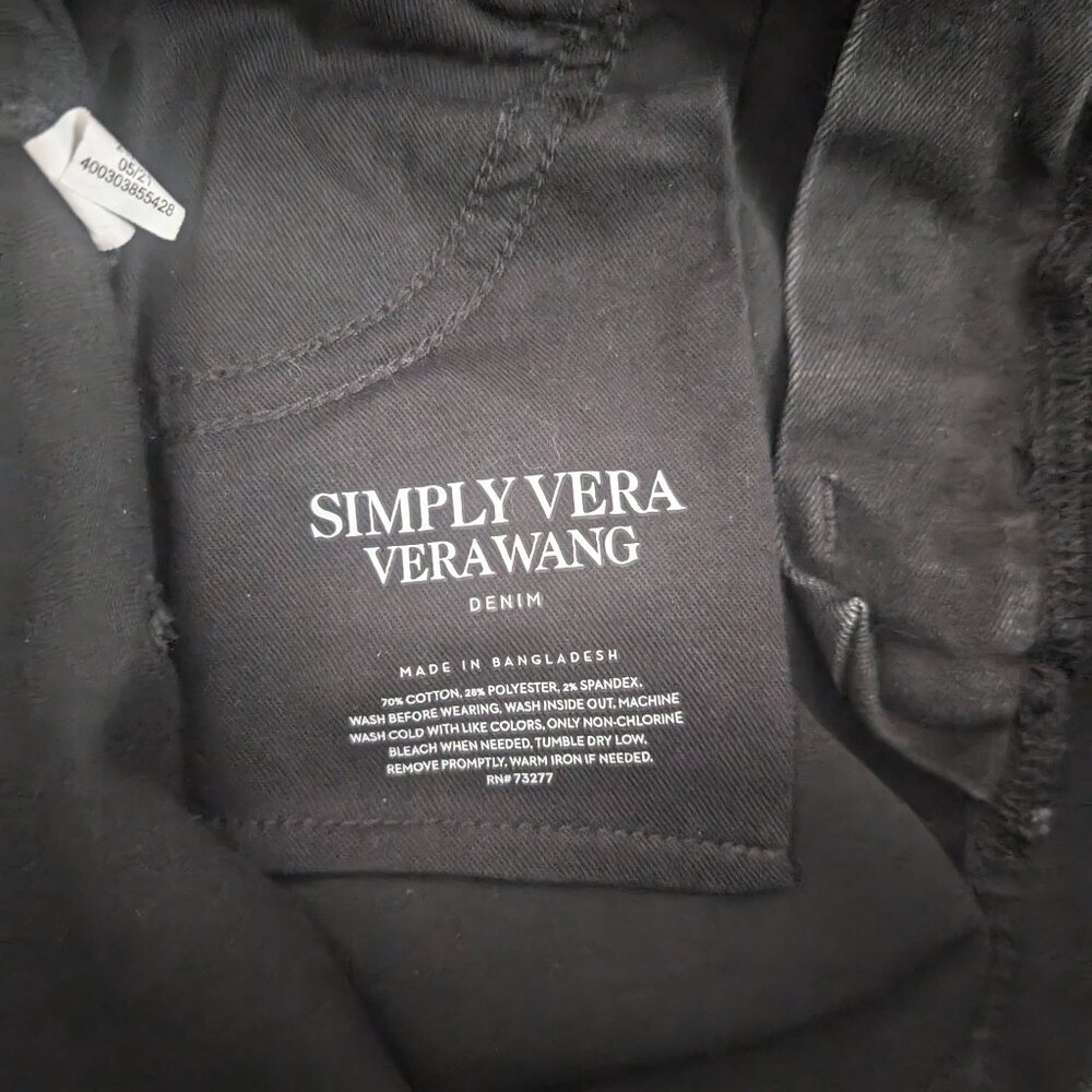 Vera Wang Black Bootcut Flare Jeans size 6 Long